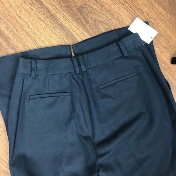 NWT FRAME Denim Navy Side Slit Crop Trouser Sz 6 - Picture 7 of 9